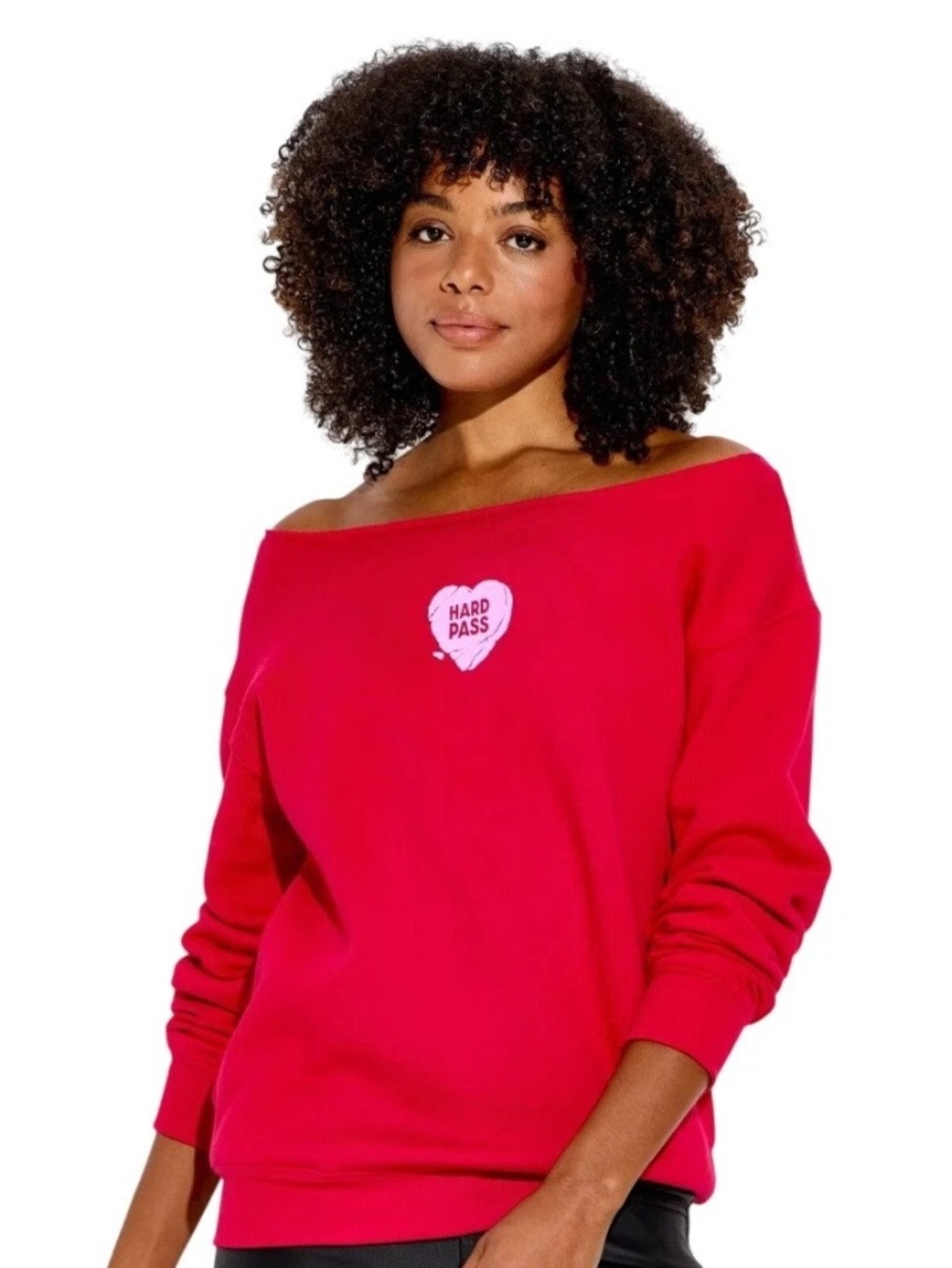 WILD FABLE Red Hard Pass Boat Neck Sweatshirt - Various Sizes ❤️‍🔥💔🏷️